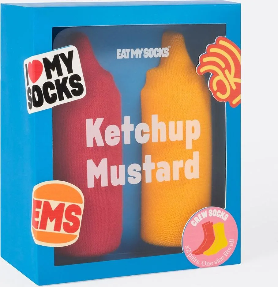 Ketchup & Mustard socks, multicolour, one size