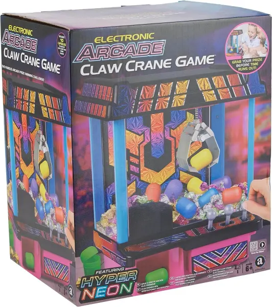 Ambassador electronic arcade claw crane game, Hyper Neon series