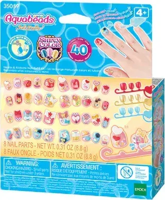 Aqua Beads Hearts & Bows nail refill pack