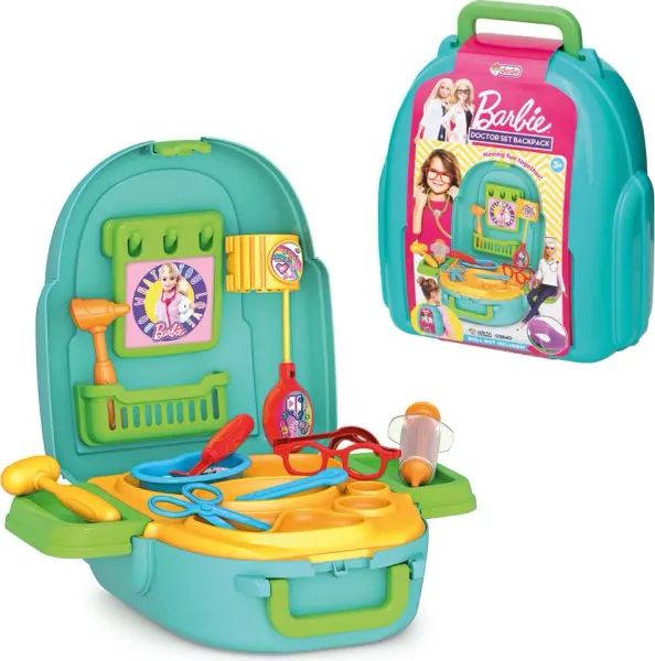 Barbie doctor set in a backpack