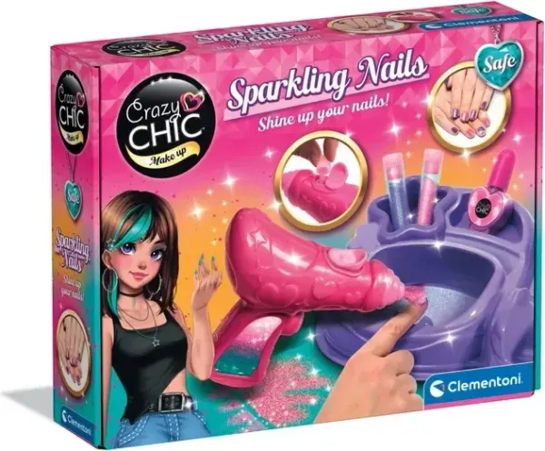 Clementoni Crazy Chic glitter nails