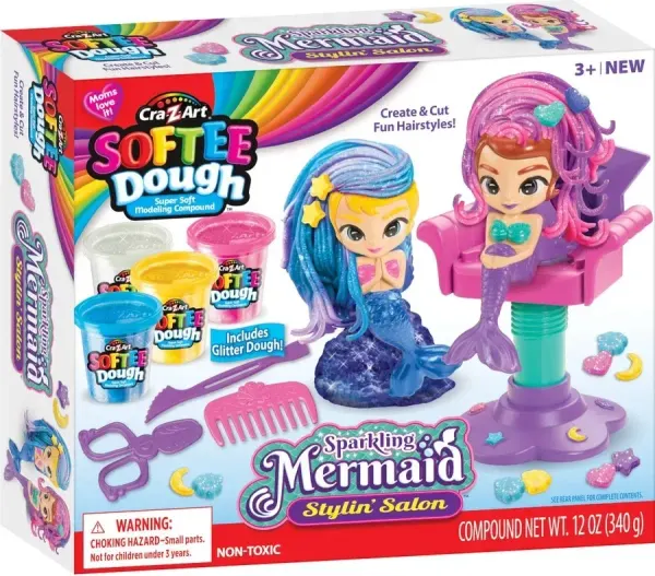 Crazart Softee Dough Sparkling Mermaid Stylin' Salon