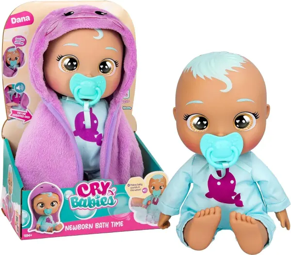 Cry Babies Newborn Bath Time, Dana or Zoe, assorted