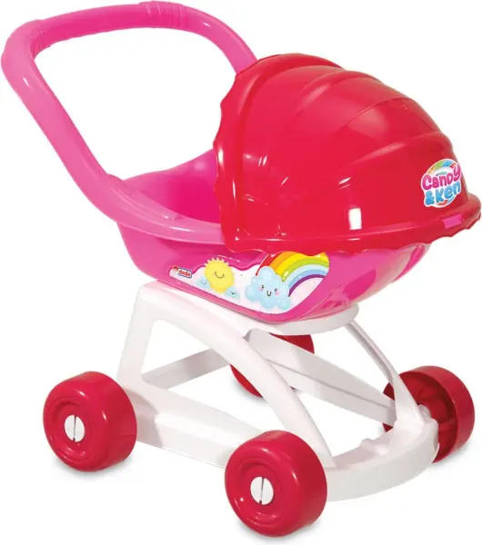 Candy & Ken doll pram with canopy