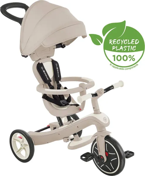 Globber Explorer Trike 4 in 1 Ecologic, coconut