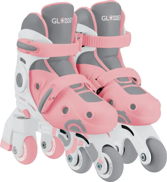 Globber learning inline skates 2 in 1, size 26-29, pastel pink