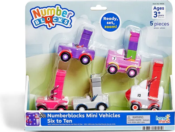 hand2mind Numberblocks 6-10 mini vehicles
