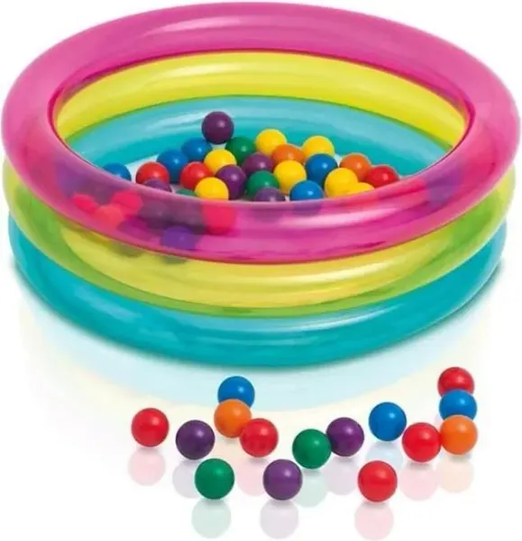 Intex colourful 3-section pool with balls, 86 cm