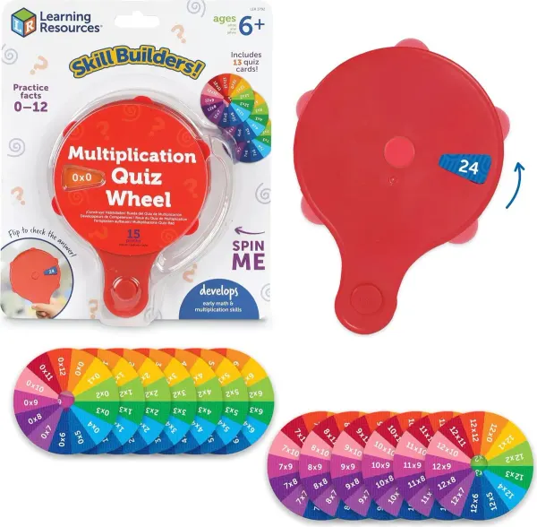 Learning Resources Skill Builders multiplication quiz wheel