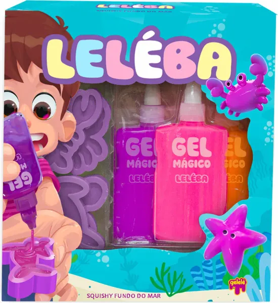 Leleba magic gel 16, pink, violet and orange, under the sea