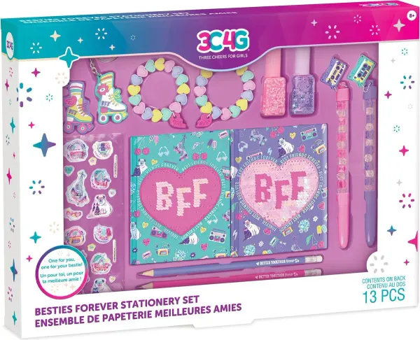 Make It Real Besties Forever stationery set