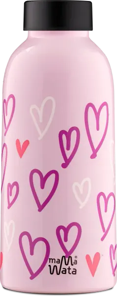 Mamawata insulated bottle 470 ml, hearts