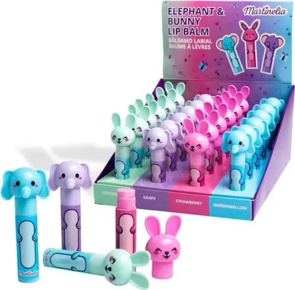 Martinelia World Elephant & Bunny lip balm