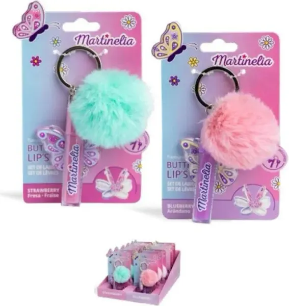 Martinelia World Butterfly lip and pompom set
