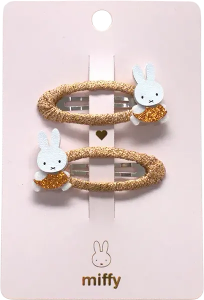 Miffy hair clips, bronze