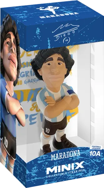 Minix Maradona 12 cm figure, sky blue and white