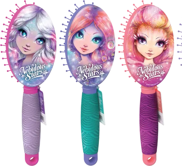 Nebulous Stars hair brush, pink and purple, assorted