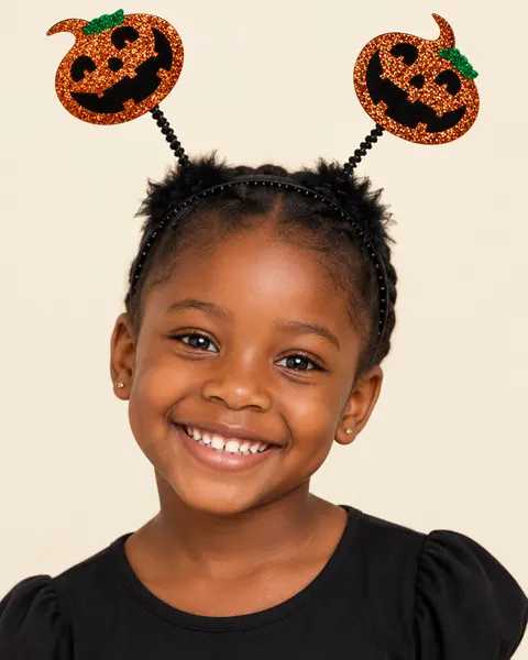 Pumpkin glitter head bopper