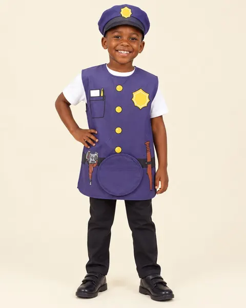 Dress-up costume: police, chef or fireman
