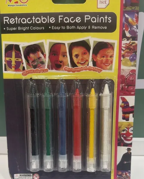 Mango Cosmetics retractable face paints, 6 colours