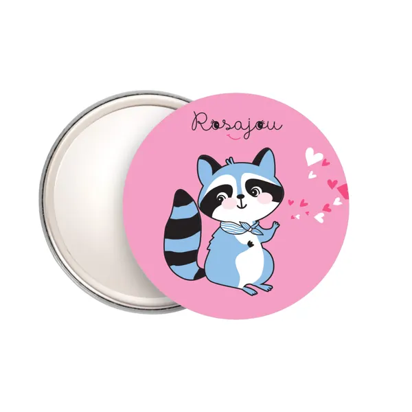 Rosajou raccoon pocket mirror